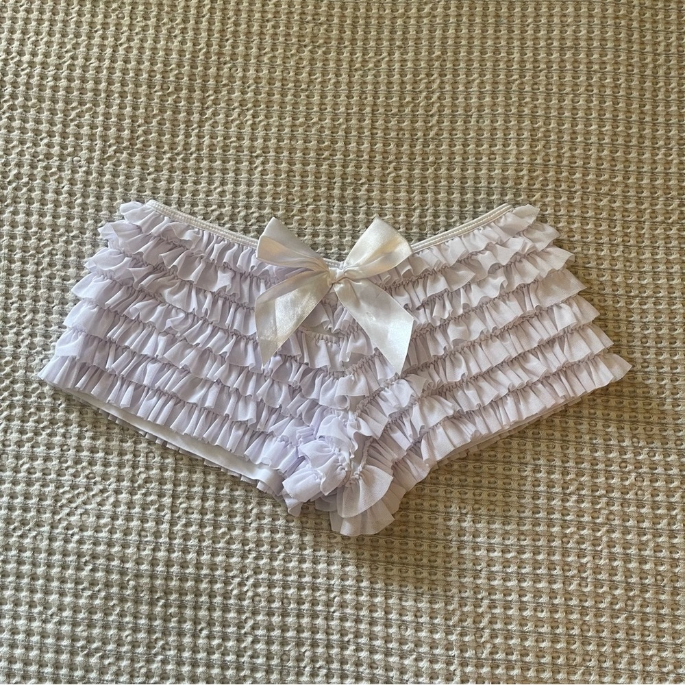 White ruffle bloomers